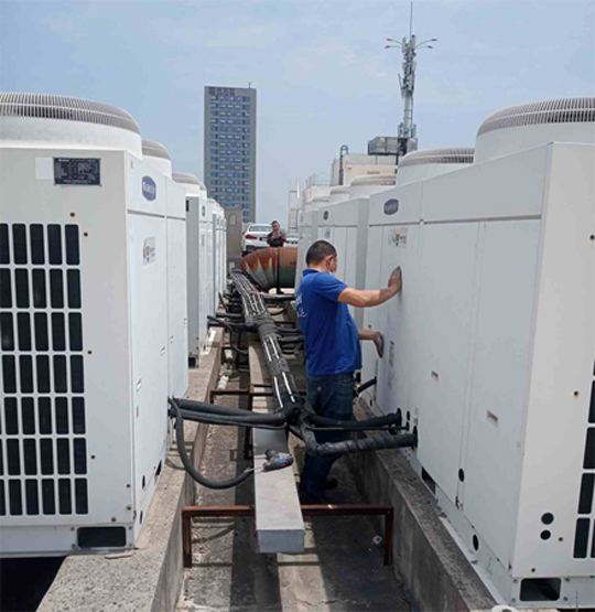 鹤城中央空调制热和不制冷系统维修方法